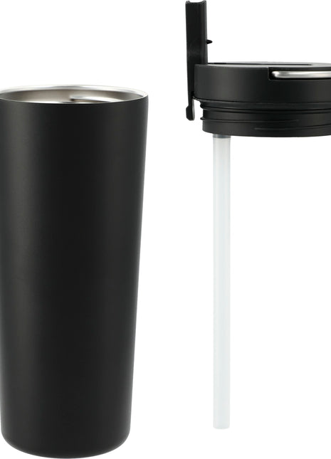 Thor Copper Insulated Tumbler 24oz Flip Straw Lid - Black | PromoEO