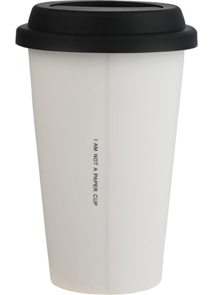 I'm Not a Paper Cup 10oz Ceramic Tumbler w/ Lid