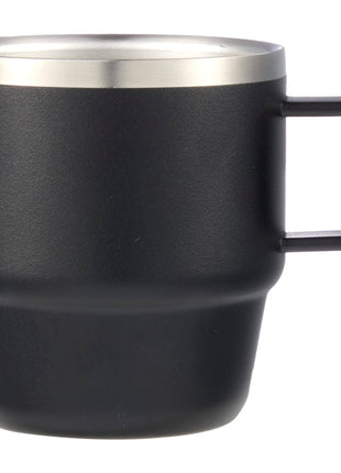 Doppio Stackable Recycled Mug Set 6oz - Black | PromoEO