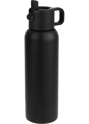 Clio Straw Lid Vacuum Bottle 22oz - Black | PromoEO