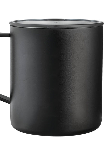 Rover Copper Vac Camp Mug 14oz â Powder coated - Black | PromoEO