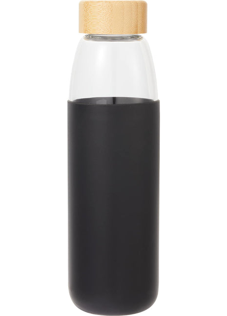 Kai Glass Bottle 18oz - Black | PromoEO