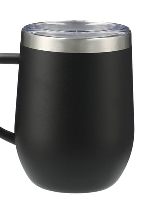 Brew Copper Vacuum Insulated Mug 12oz - Black | PromoEO