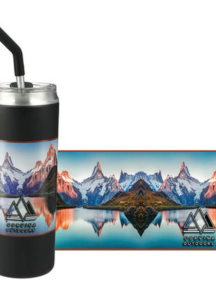 Marka Copper Vac Tumbler w/ SS straw 20oz - Black | PromoEO