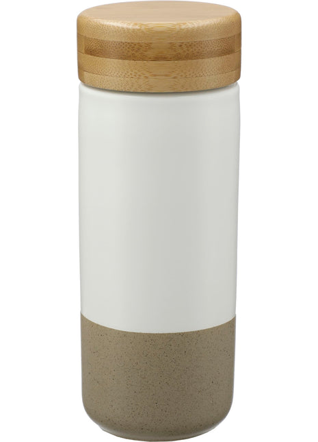Arlo Ceramic Tumbler with Bamboo lid 11oz