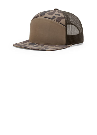 Richardson Printed 7-Panel Trucker 168P - Bark Duck Camo/ Brown | Richardson