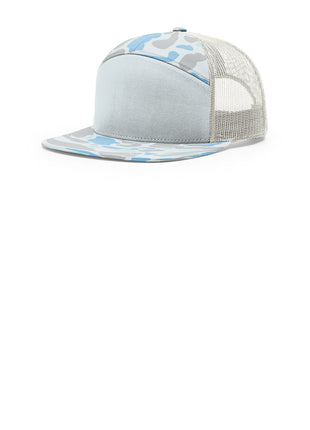 Richardson Printed 7-Panel Trucker 168P - Saltwater Duck Camo/ Ice Grey | Richardson