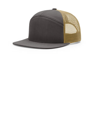 Richardson 7-Panel Trucker 168 - Charcoal/ Old Gold | Richardson