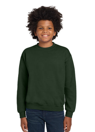 Gildan® Youth Heavy Blend™ Crewneck Sweatshirt.  18000B - Forest Green | Gildan