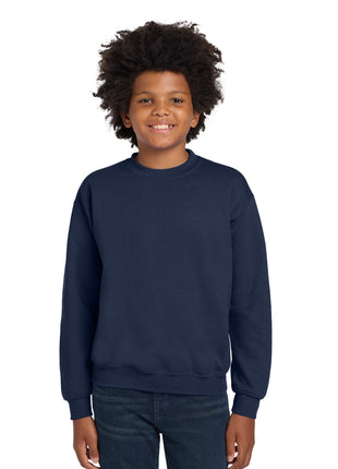 Gildan® Youth Heavy Blend™ Crewneck Sweatshirt.  18000B - Navy | Gildan