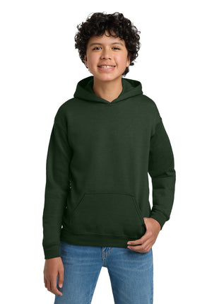 Gildan® - Youth Heavy Blend™ Hooded Sweatshirt. 18500B - Forest Green | Gildan
