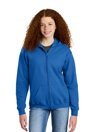Gildan® Youth Heavy Blend™ Full-Zip Hooded Sweatshirt. 18600B - Royal | Gildan