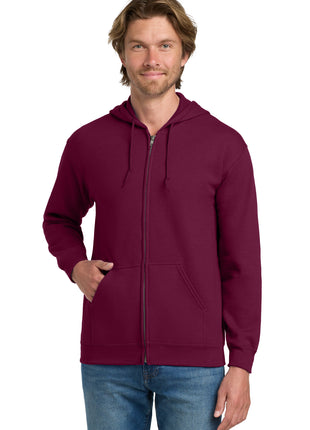 Gildan® - Heavy Blend™ Full-Zip Hooded Sweatshirt. 18600 - Maroon | Gildan