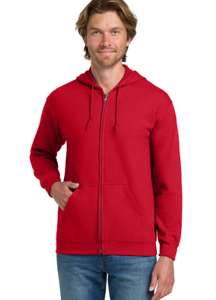 Gildan® - Heavy Blend™ Full-Zip Hooded Sweatshirt. 18600 - Red | Gildan