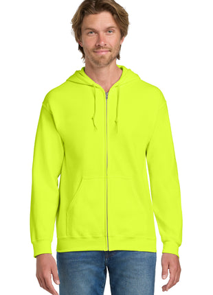 Gildan® - Heavy Blend™ Full-Zip Hooded Sweatshirt. 18600 - Safety Green | Gildan