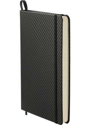 FSC® Mix 5.5"x 8.5" Ambassador Carbon Fiber Journa - Black | PromoEO