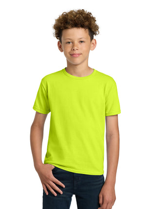 Gildan® - Youth Ultra Cotton®100% US Cotton T-Shirt. 2000B - Safety Green | Gildan
