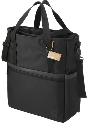 Tranzip Recycled Computer Tote - Black | Tranzip