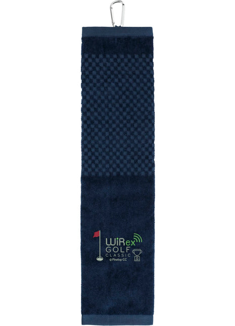 3.5lb./doz. 5.25x22in Scrubber Golf Towel - Black | PromoEO