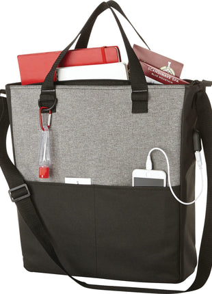 Cameron Convention Tote w/ USB Port - Graphite | PromoEO