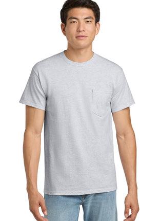 Gildan® - Ultra Cotton® 100% US Cotton T-Shirt with Pocket.  2300 - Ash | Gildan