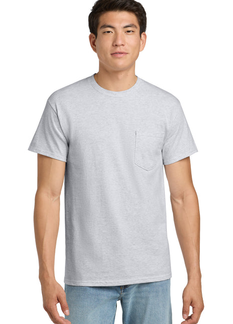 Gildan® - Ultra Cotton® 100% US Cotton T-Shirt with Pocket.  2300 - Ash | Gildan