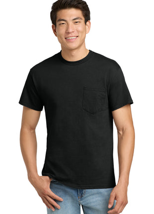 Gildan® - Ultra Cotton® 100% US Cotton T-Shirt with Pocket.  2300 - Black | Gildan