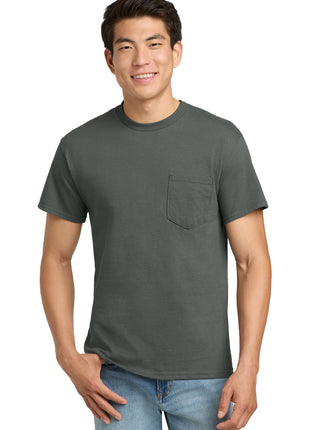 Gildan® - Ultra Cotton® 100% US Cotton T-Shirt with Pocket.  2300 - Charcoal | Gildan