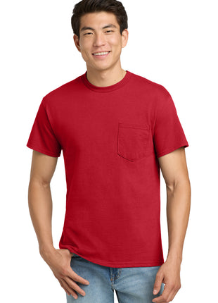 Gildan® - Ultra Cotton® 100% US Cotton T-Shirt with Pocket.  2300 - Red | Gildan