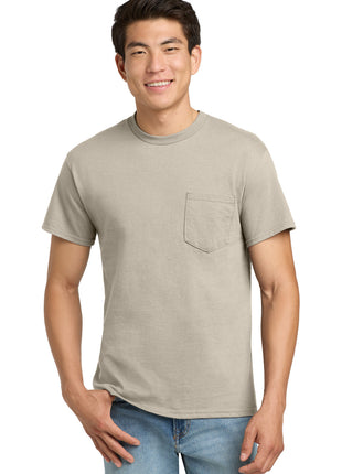 Gildan® - Ultra Cotton® 100% US Cotton T-Shirt with Pocket.  2300 - Sand | Gildan