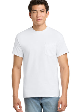 Gildan® - Ultra Cotton® 100% US Cotton T-Shirt with Pocket.  2300 - White | Gildan