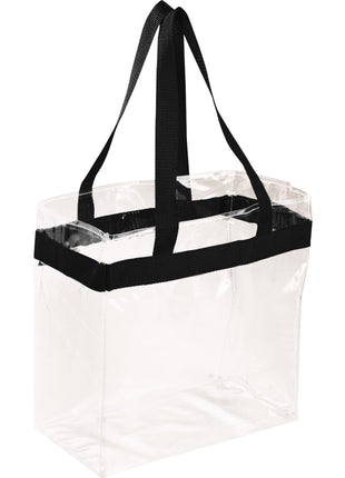 Game Day Clear Stadium Tote - Black | PromoEO