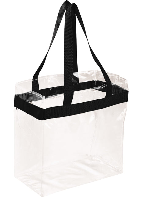 Game Day Clear Stadium Tote - Black | PromoEO