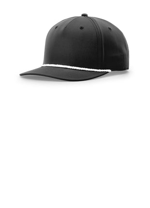 Richardson 5-Panel Classic Rope Cap 258 - Black/ White | Richardson