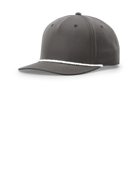 Richardson 5-Panel Classic Rope Cap 258 - Dark Grey/ White | Richardson