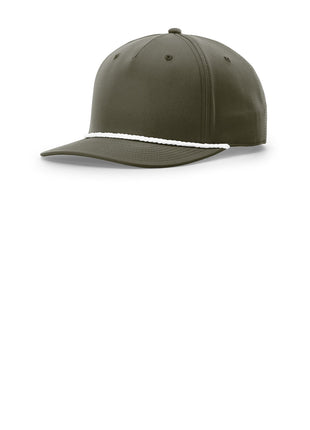 Richardson 5-Panel Classic Rope Cap 258 - Dark Olive/ White | Richardson