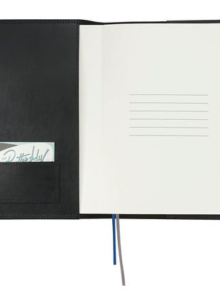 FSC® Mix 7" x 10" Uptown Refillable Leather Journa - Black | PromoEO