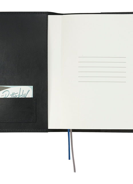 FSC® Mix 7" x 10" Uptown Refillable Leather Journa - Black | PromoEO