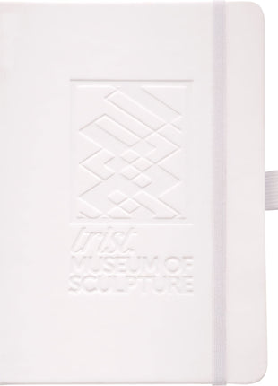 FSC® Mix 5" x 7" Vienna Hard Bound Journal - White | PromoEO