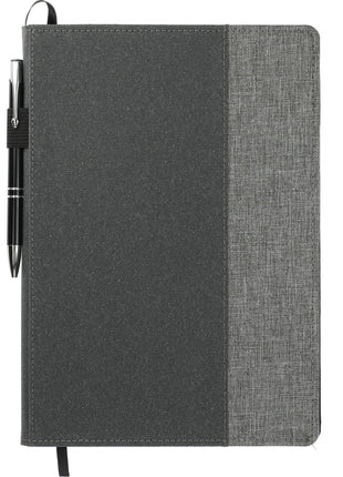 FSC® Mix 7" x 10" Reclaim RPET Refillable Journal - Gray | PromoEO
