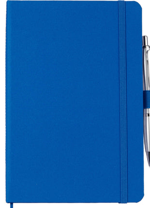 FSC® 5.5" x 8.5" Recycled Marine Bound Journal - Blue | PromoEO