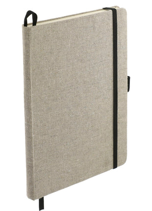 5.5" x 8.5" FSC® Mix Recycled Cotton Bound Journal - Natural | PromoEO
