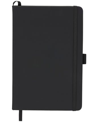 5.5" x 8.5" FSC® Mix Pineapple Leather Journal - Black | PromoEO