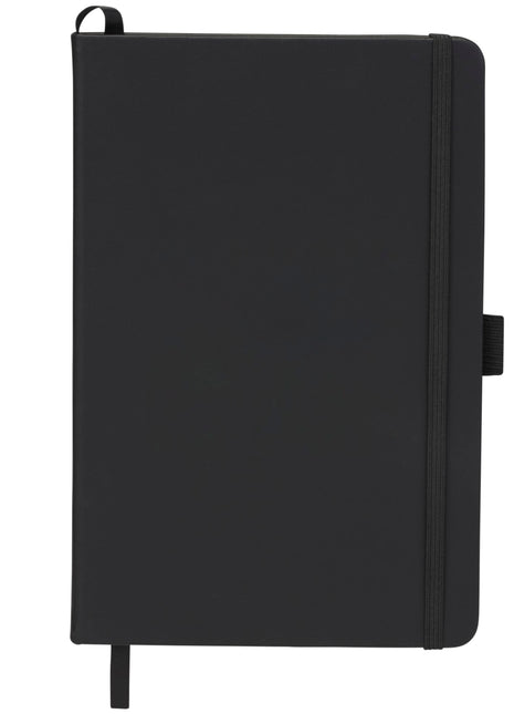 5.5" x 8.5" FSC® Mix Pineapple Leather Journal - Black | PromoEO
