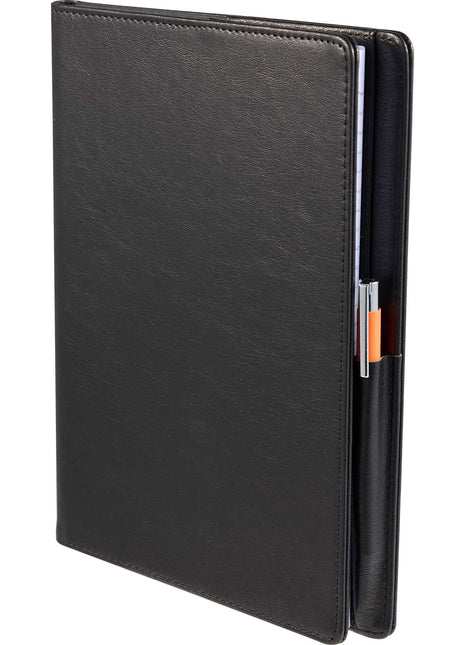 7" x 10" FSC® Recycled Morano Refillable Journal - Black | PromoEO