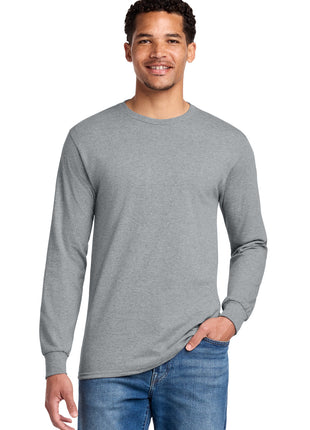 Jerzees® - Dri-Power® 50/50 Cotton/Poly Long Sleeve T-Shirt.  29LS - Athletic Heather | Jerzees