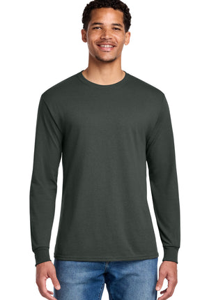 Jerzees® - Dri-Power® 50/50 Cotton/Poly Long Sleeve T-Shirt.  29LS - Charcoal Grey | Jerzees