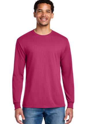 Jerzees® - Dri-Power® 50/50 Cotton/Poly Long Sleeve T-Shirt.  29LS - Cyber Pink | Jerzees