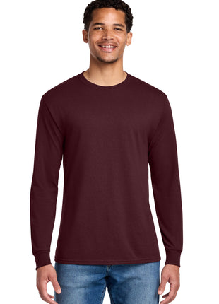 Jerzees® - Dri-Power® 50/50 Cotton/Poly Long Sleeve T-Shirt.  29LS - Maroon | Jerzees