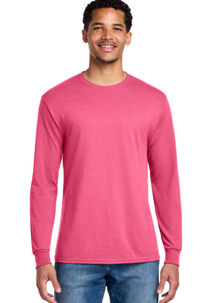 Jerzees® - Dri-Power® 50/50 Cotton/Poly Long Sleeve T-Shirt.  29LS - Neon Pink | Jerzees